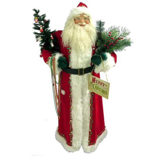 Santa's Workshop 5Ft Merry Christmas Santa Claus Figure By Santasworkshop in Red | 19" x 15" x 5ft | Michaels®
